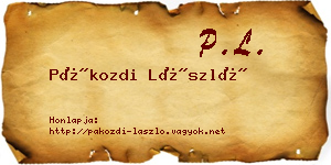 Pákozdi László névjegykártya