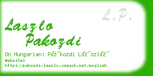 laszlo pakozdi business card